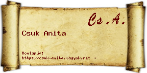 Csuk Anita névjegykártya
